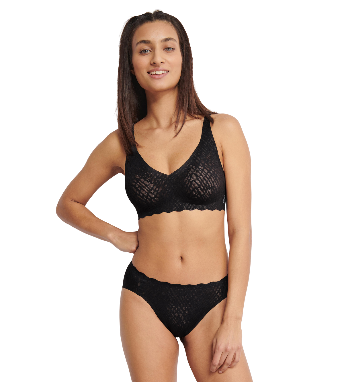 Sloggi ZERO Feel Bliss High Leg Briefs 10219695 in Black Full Length