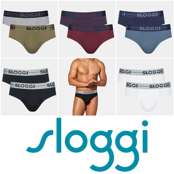 Sloggi Men's Go Natural Midi Briefs 2 Pack 10214618