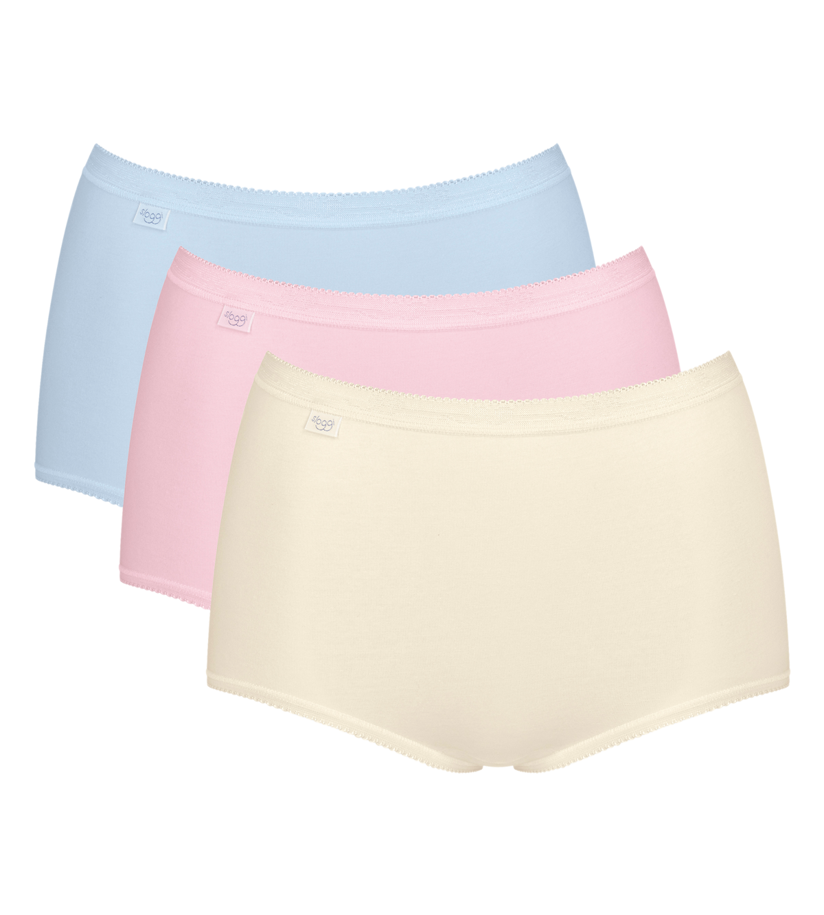 Sloggi Women&#39;s Basic+ Maxi Briefs Knickers 3 Pack 10105593 Multiple Colours M019