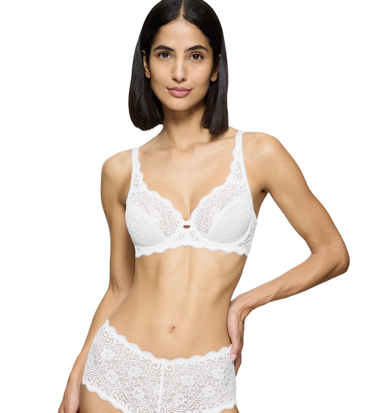 Triumph Amourette Bra Wired Non Padded Laced Bra 10209574 - White