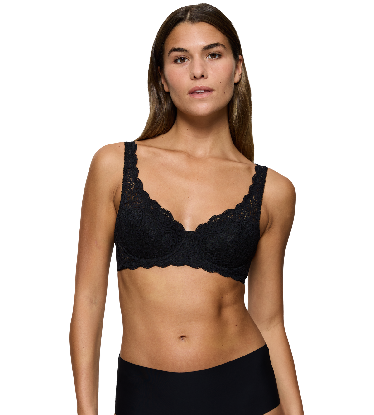 Triumph Amourette WHP Wired Half Padded Balcony Bra 10209584 - Black