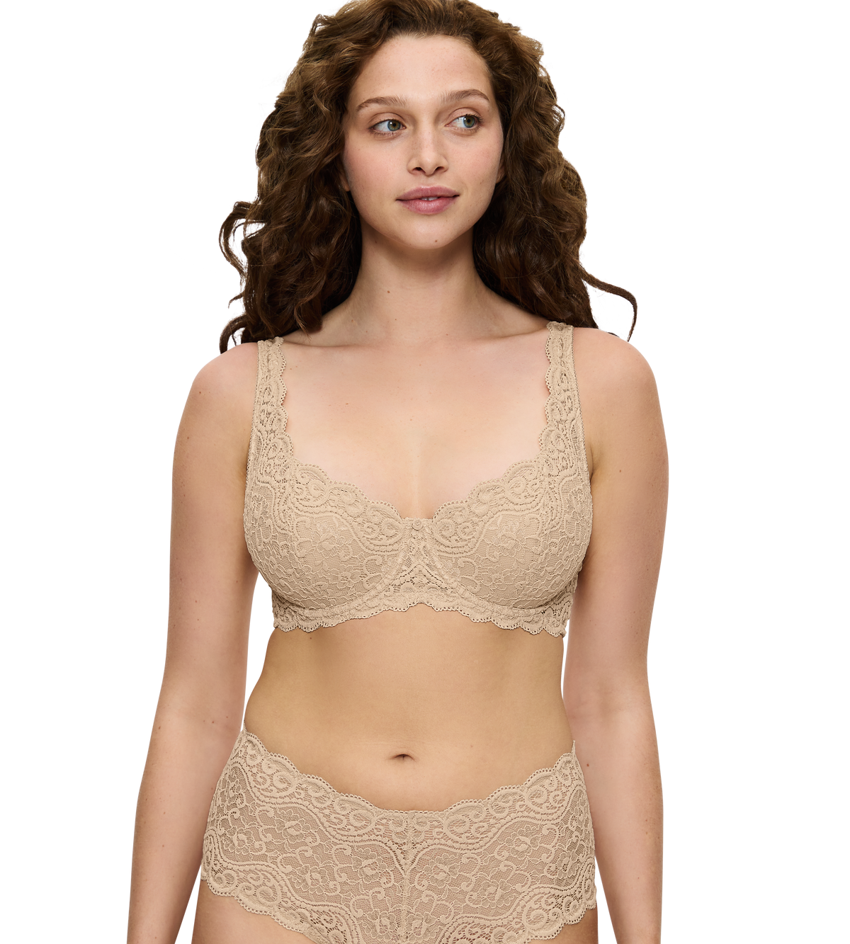 Triumph Amourette WHP Wired Half Padded Balcony Bra 10209584 in Beige Skin