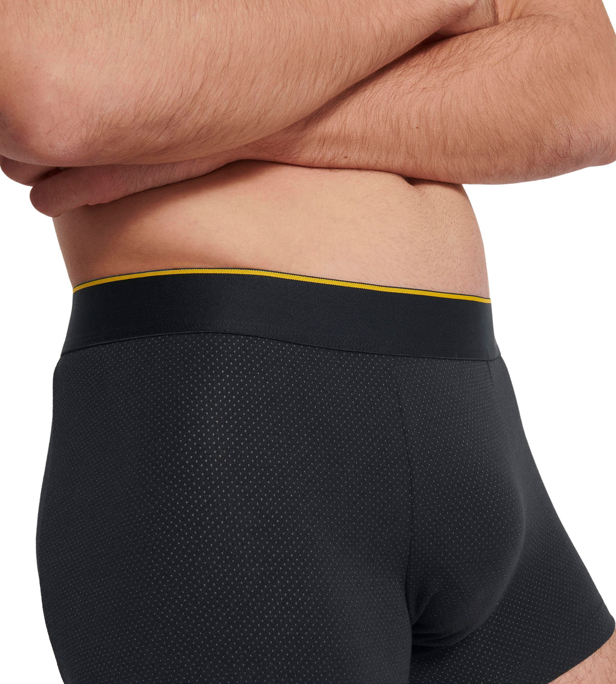 Sloggi Men&#39;s EVER Airy Hipster Boxer Briefs 2 Pack 10216239 Black Combination M014 Close up material