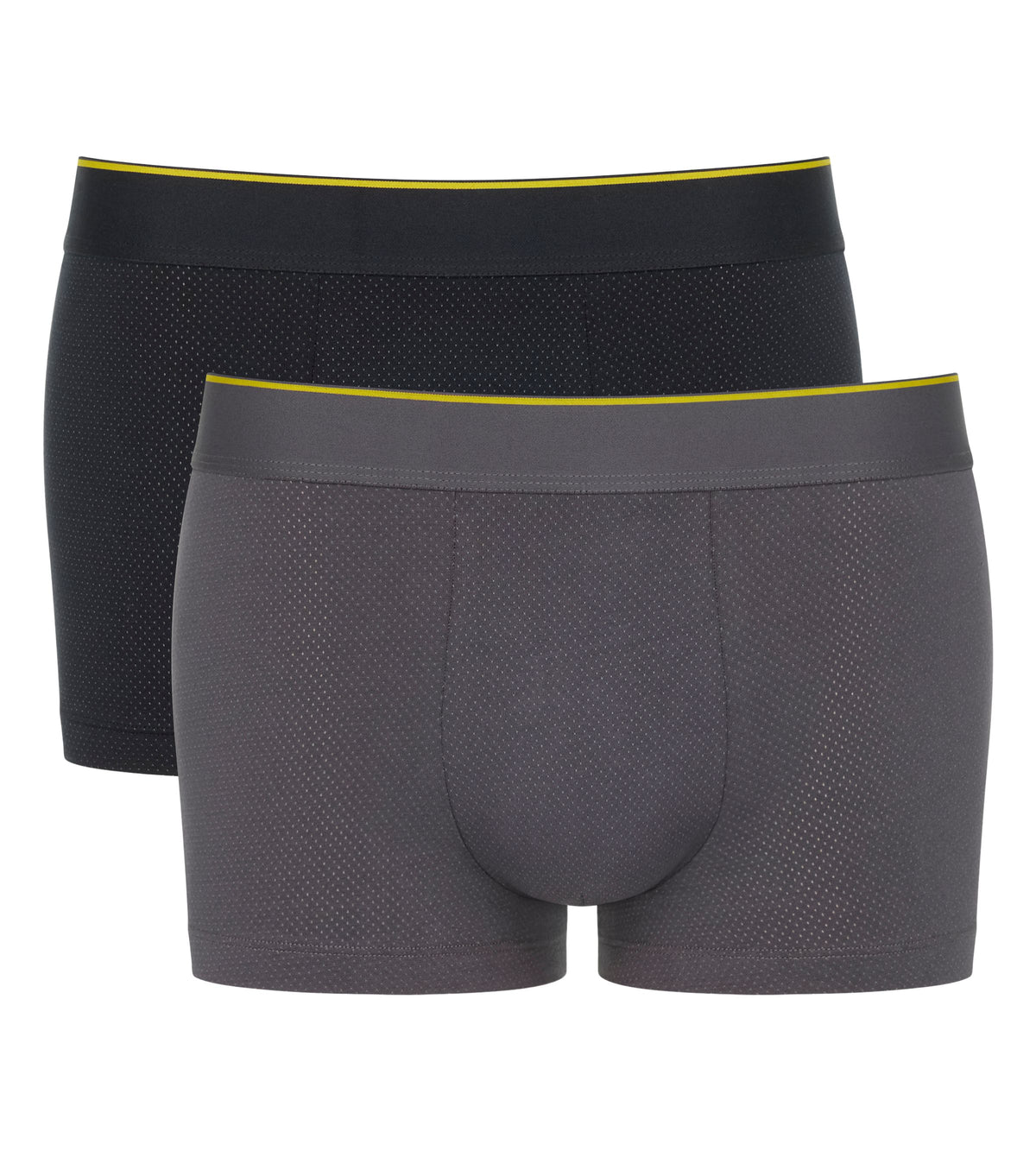 Sloggi Men&#39;s EVER Airy Hipster Boxer Briefs 2 Pack 10216239 Black Combination M014 Packshot