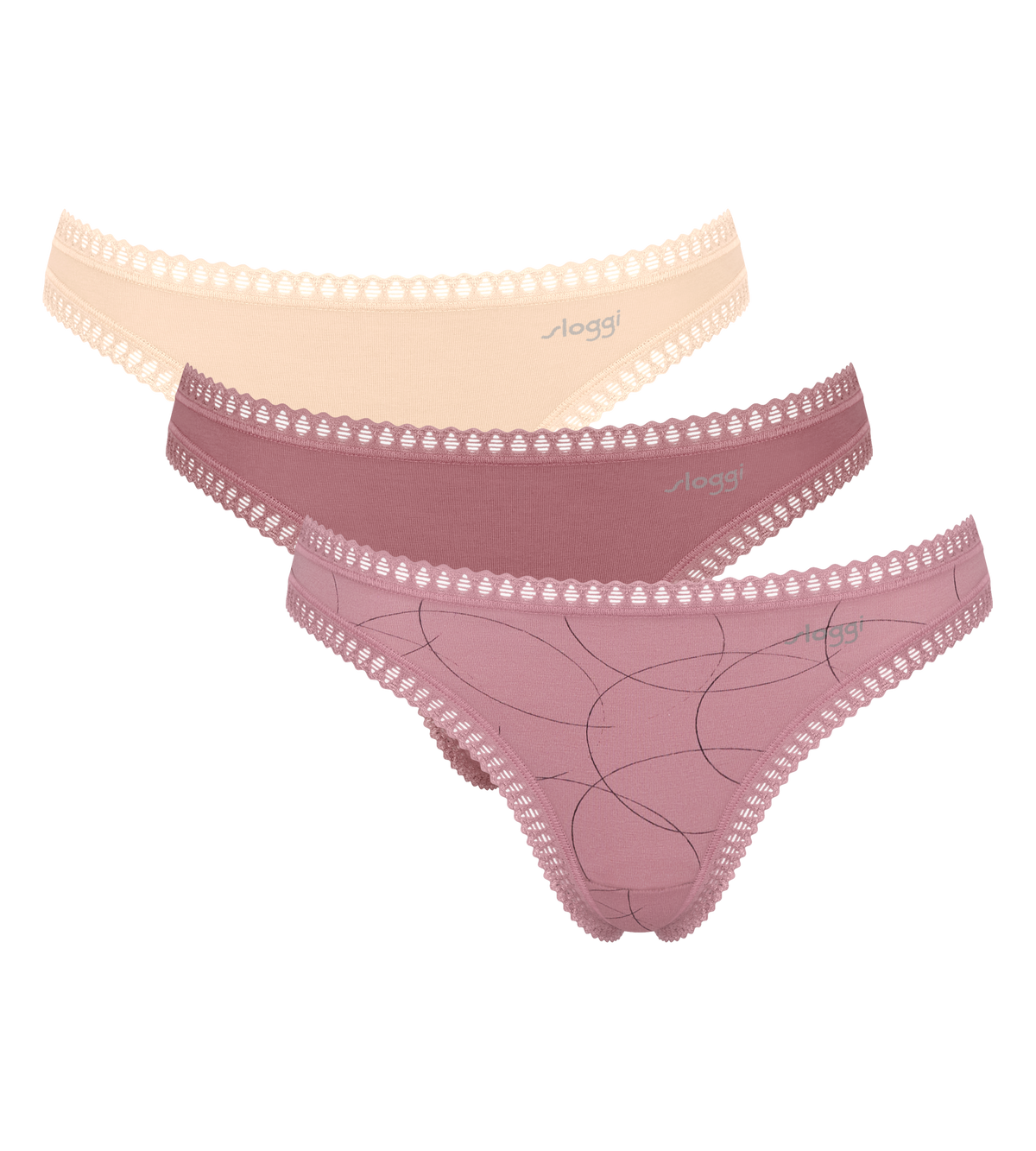 Sloggi GO Crush String Thong Knickers 3 Pack 10219704