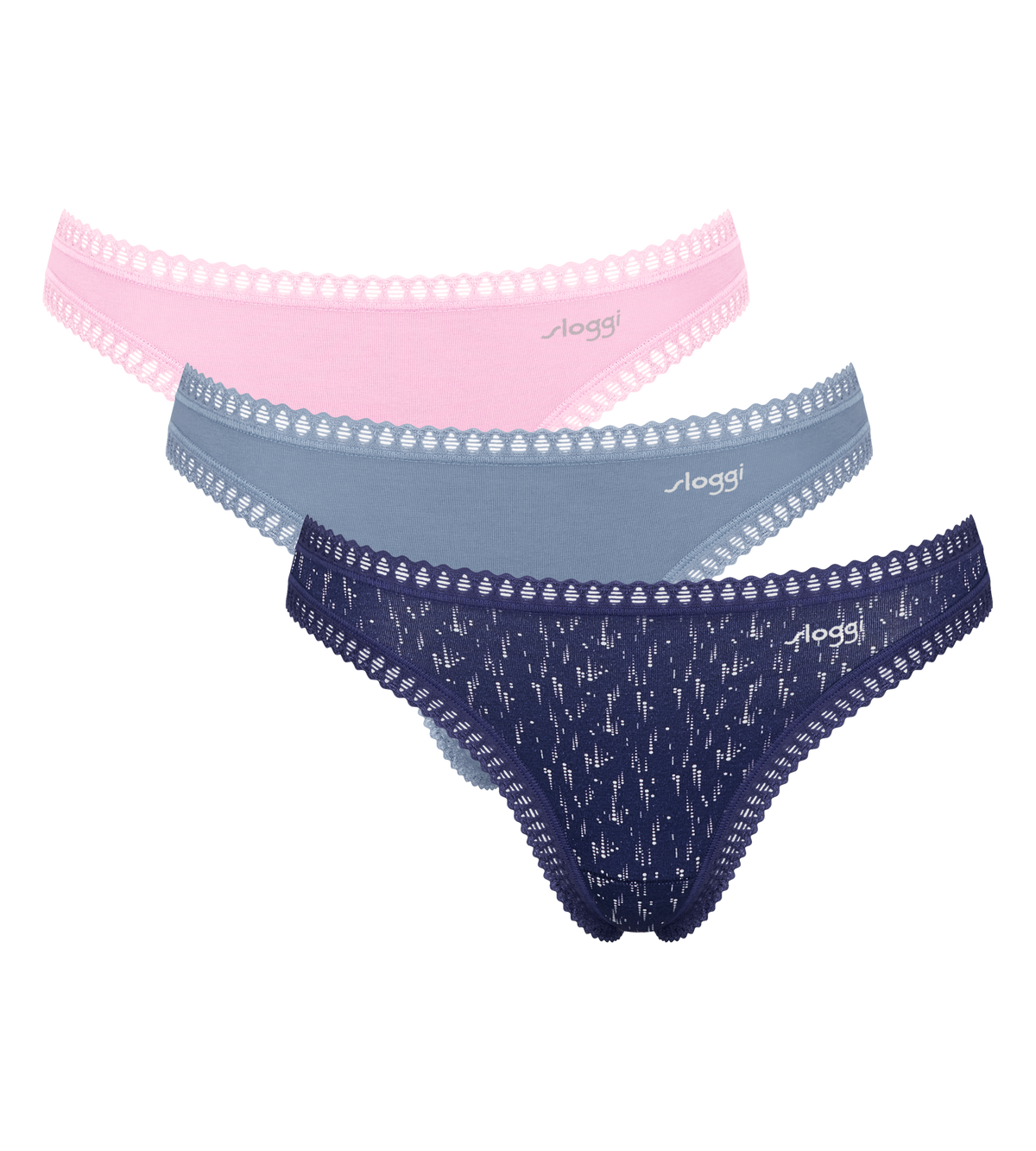 Sloggi GO Crush String Thong Knickers 3 Pack 10219704