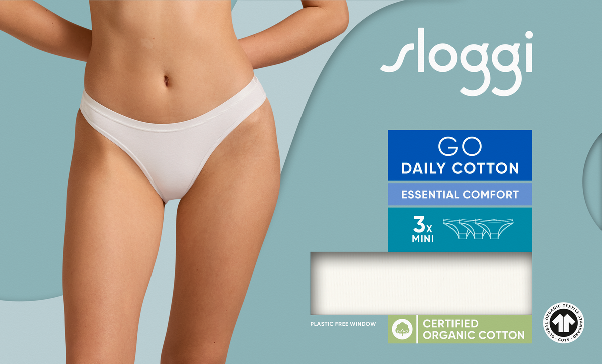 Sloggi GO Daily Cotton Mini Briefs Knickers 3 Pack 10222320