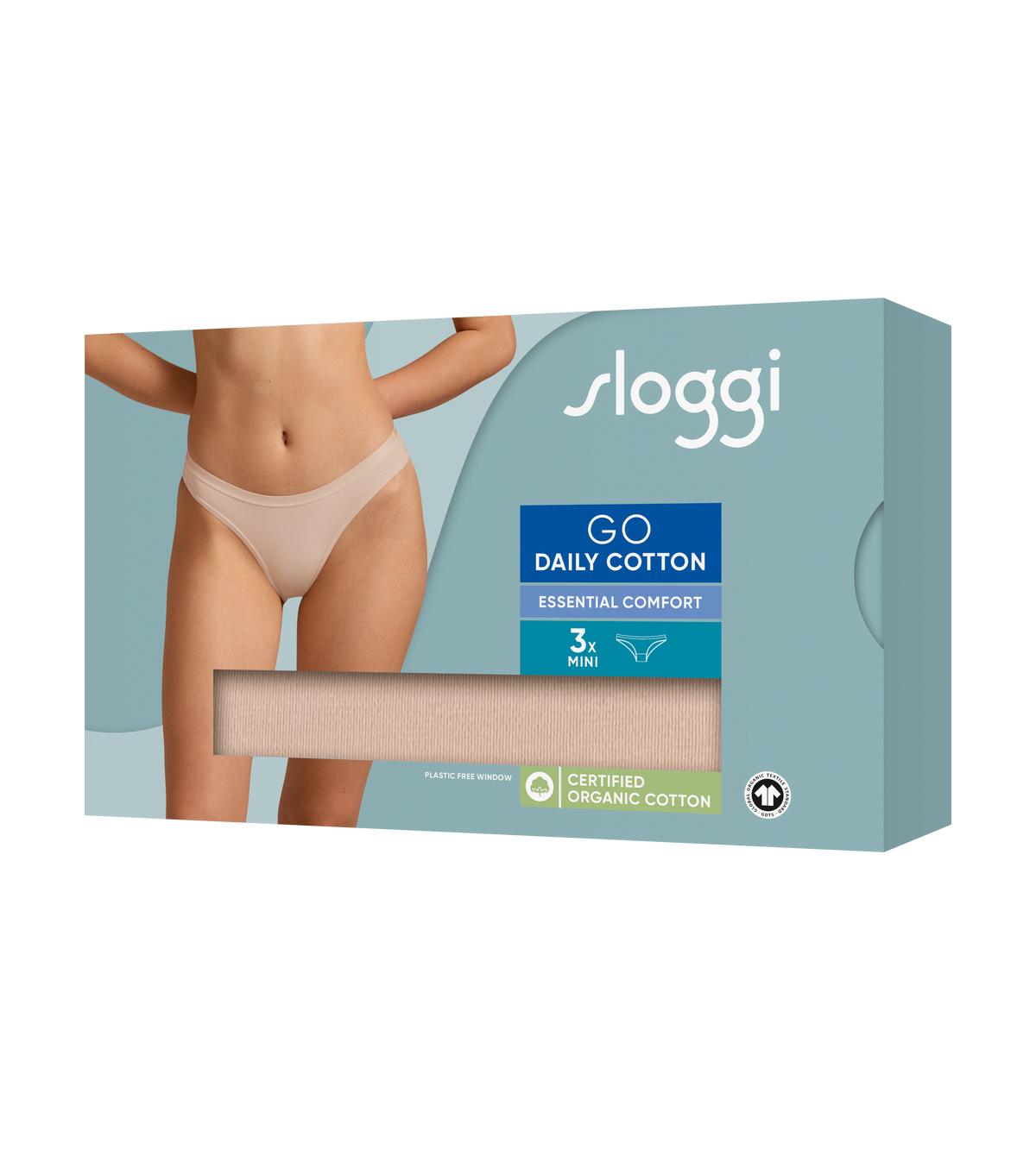 Sloggi GO Daily Cotton Mini Briefs Knickers 3 Pack 10222320