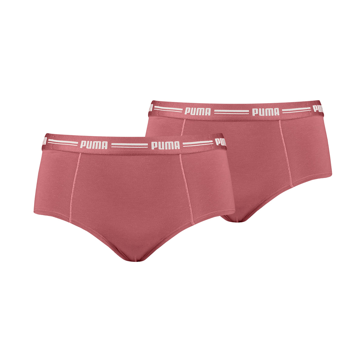 PUMA Women&#39;s Mini Short Brief 2 Pack 603023001 in Heartfelt Front Packshot