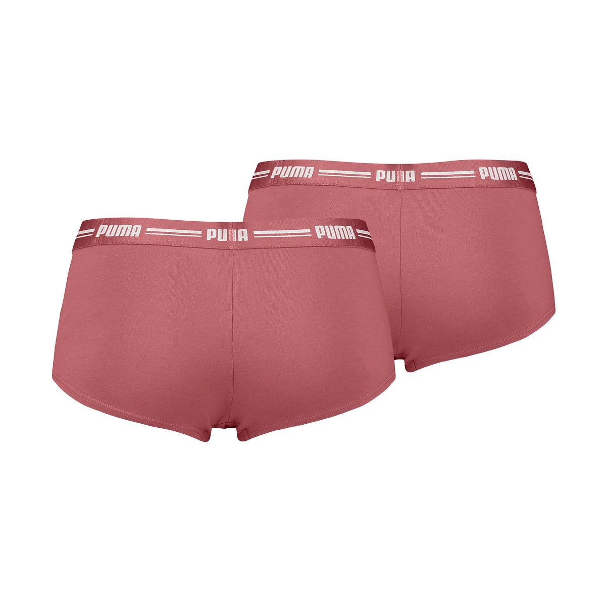 PUMA Women&#39;s Mini Short Brief 2 Pack 603023001 in Heartfelt Packshot Rear View