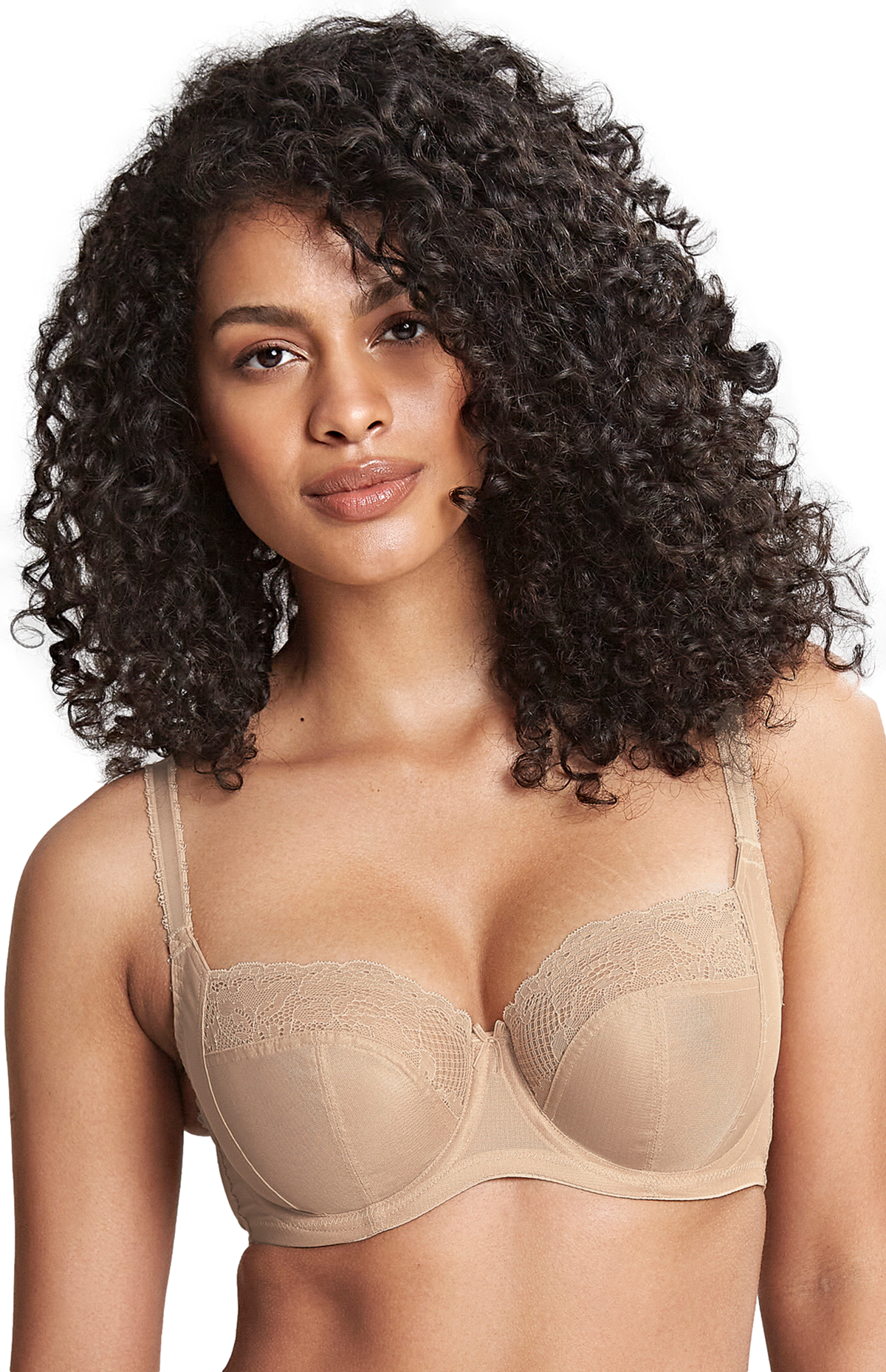 Panache Jasmine Balcony Non Padded Wired Bra in Caramel Front View