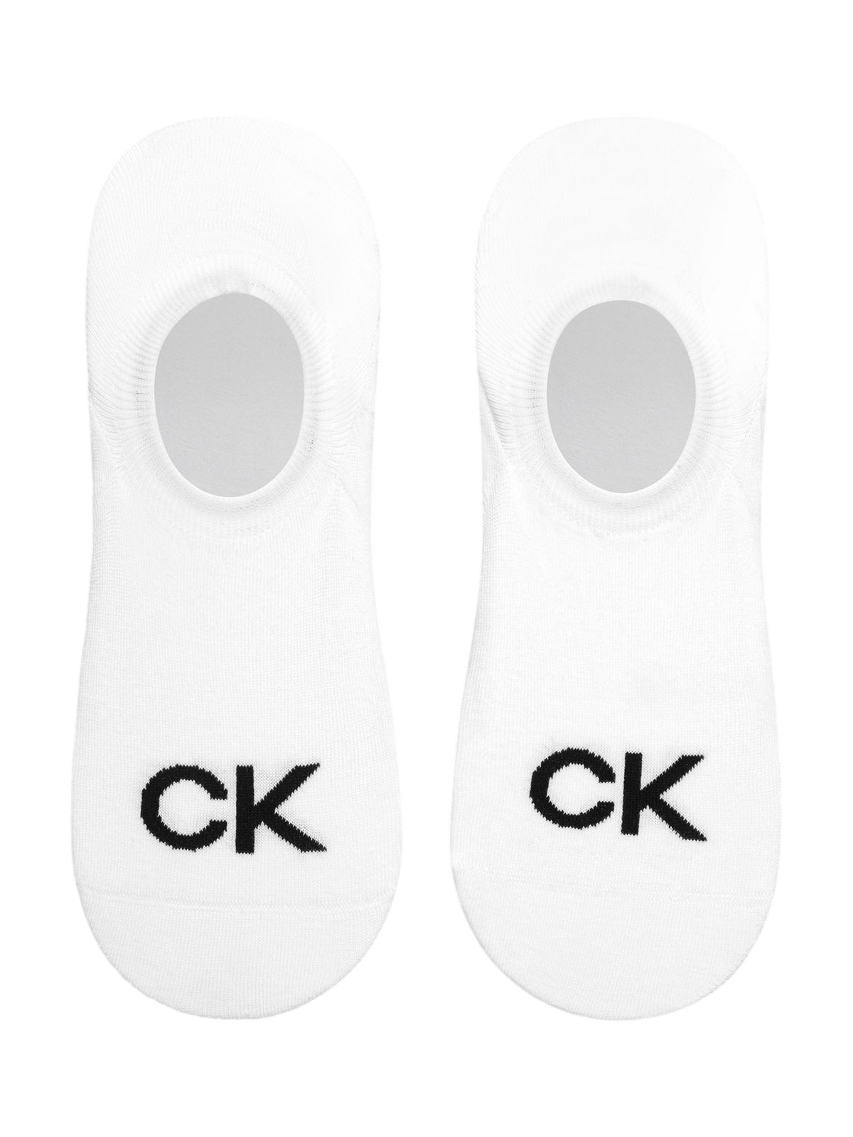 Calvin Klein Men&#39;s Footie High Cut Logo Socks 2 Pack in White