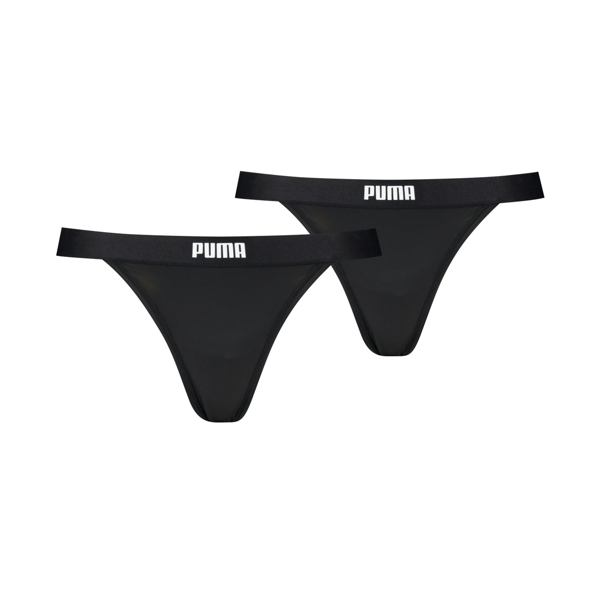 Puma Women&#39;s Tanga String Brief 2 Pack 701226225 Black
