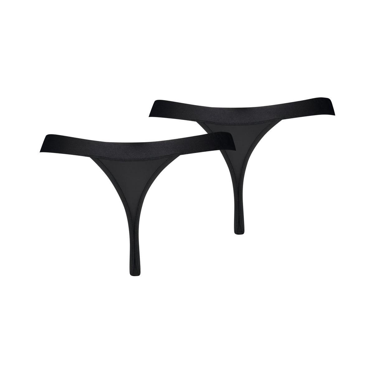 Puma Women&#39;s Tanga String Brief 2 Pack 701226225  Rear View in Black