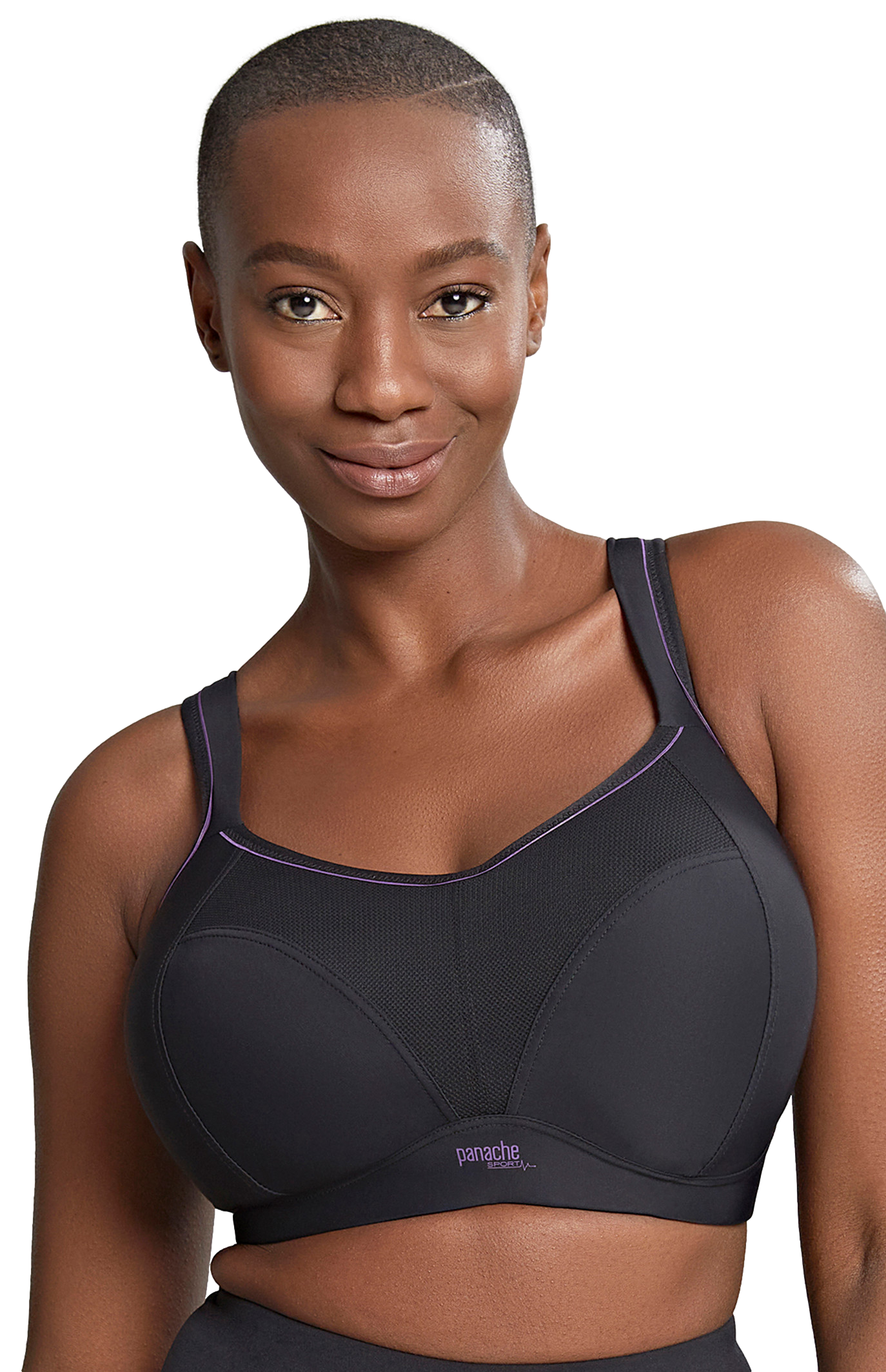 Panache Non Wired Sports Bra 7341 Black The Labels Outlet
