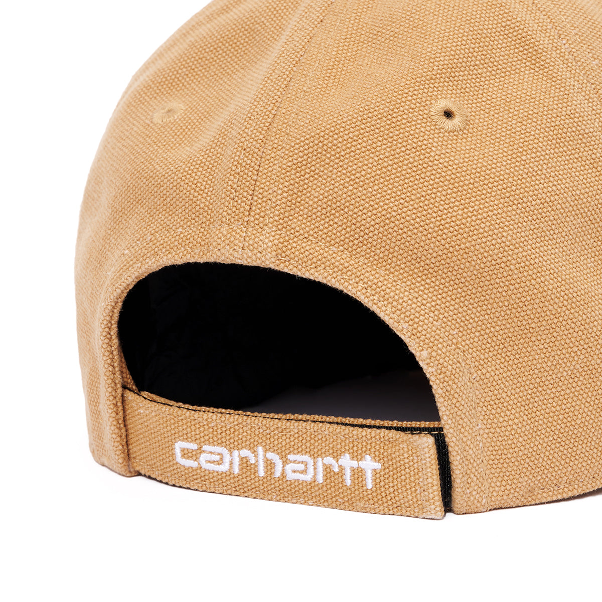 Carhartt WIP 6 Panel Cap Cinnamon Beige Logo Script On Strap