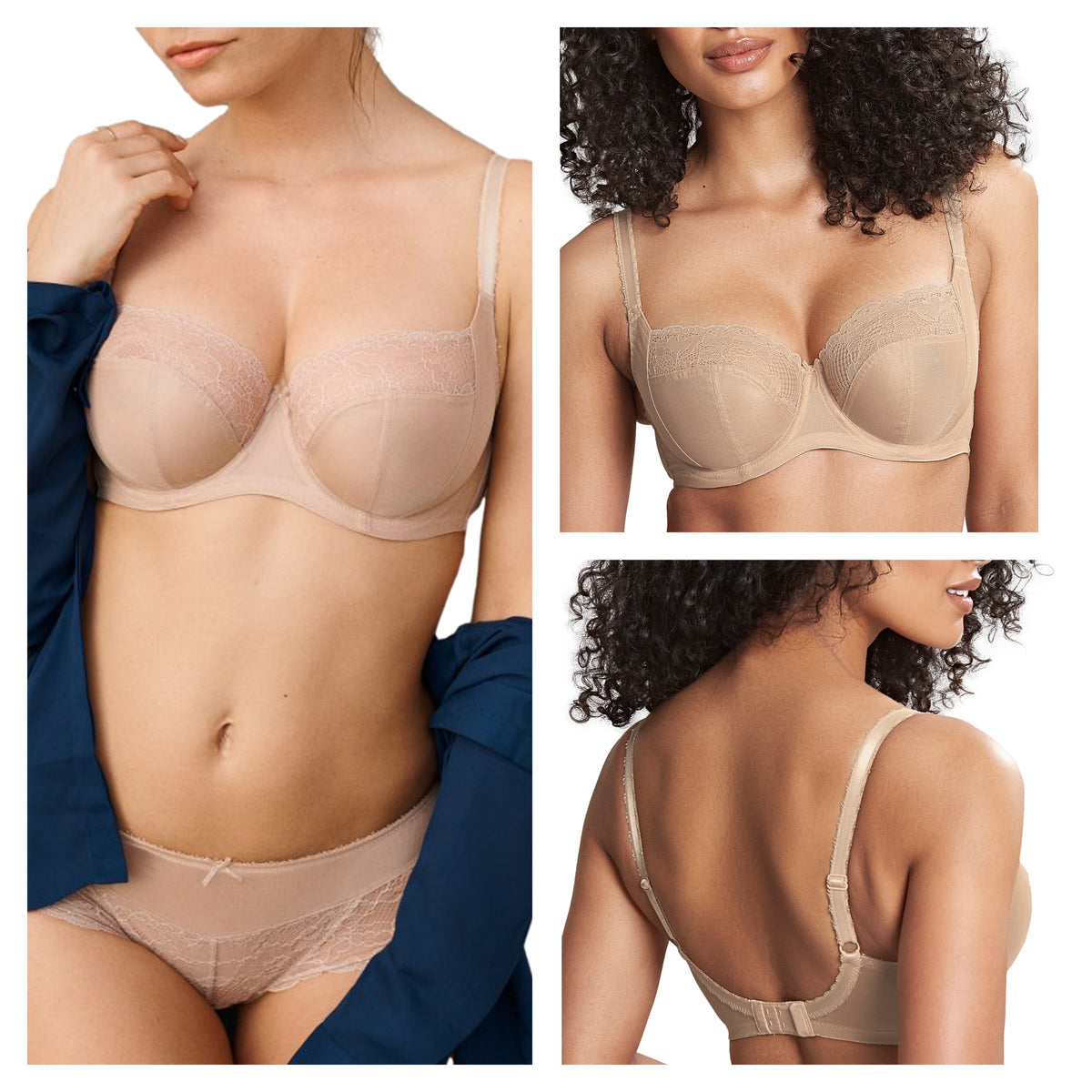 Panache Jasmine Balcony Non Padded Wired Bra Compoite in Caramel