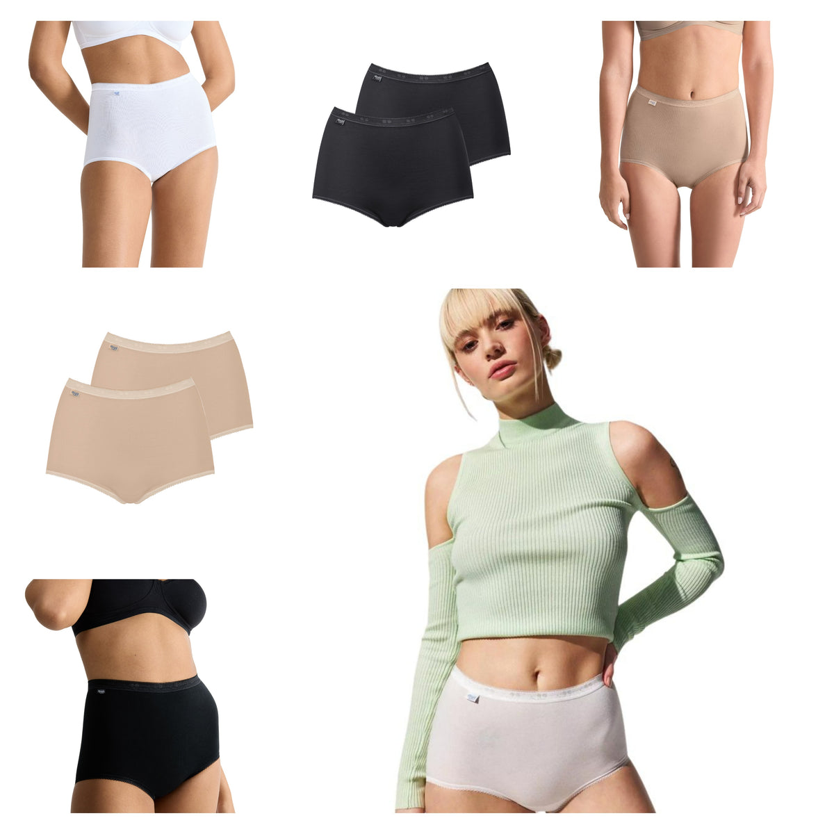 Sloggi Women&#39;s Basic+ Maxi Briefs Knickers 2 Pack 10043769