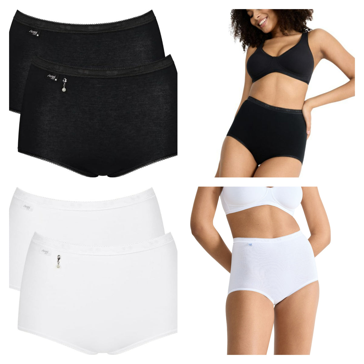 Sloggi Women&#39;s Basic Pearl Maxi Briefs Knickers 2 Pack 10221635