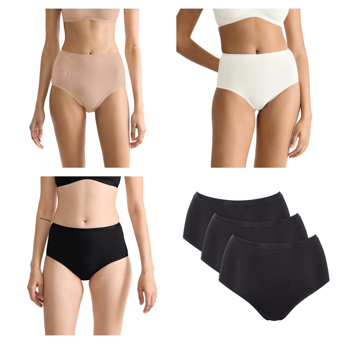 Sloggi GO Daily Cotton Highwaist Briefs Knickers 3 Pack 10222332