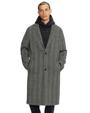 Ted Baker Men s Travers Herringbone Weave Wool Blend Overcoat