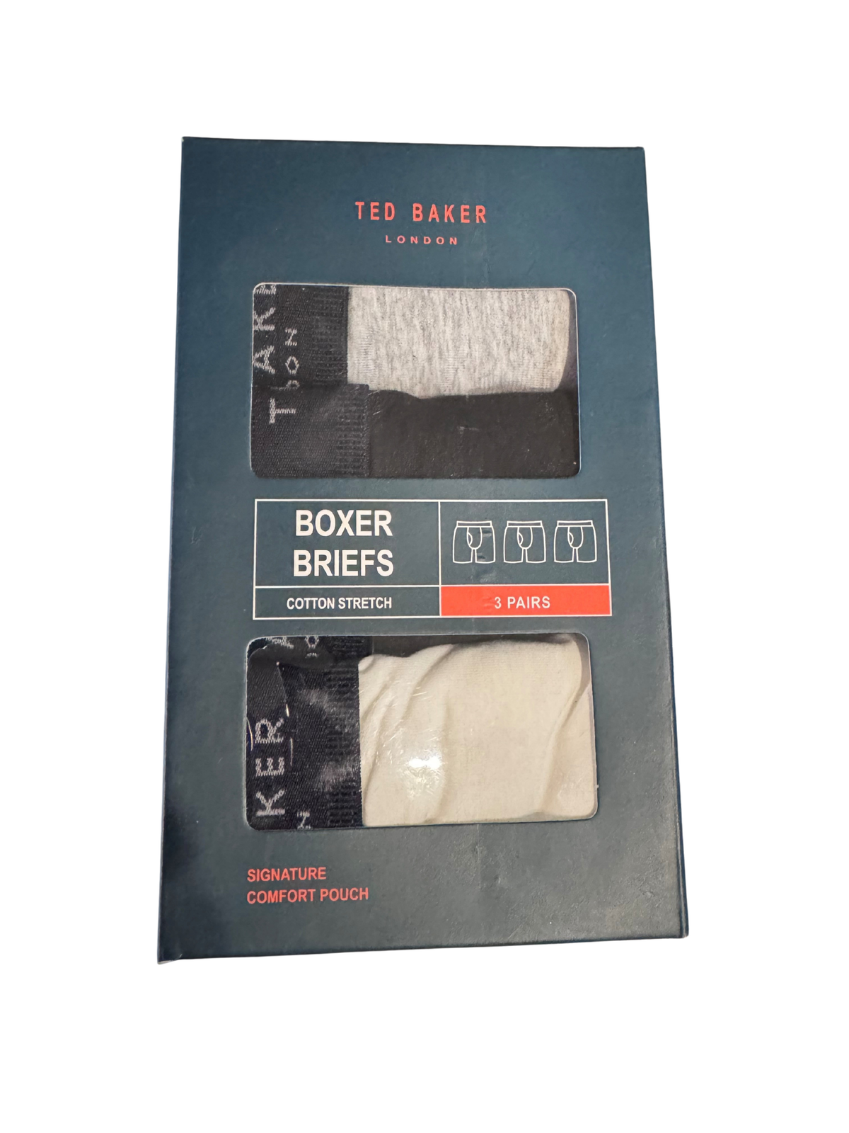 Ted Baker Men's Boxer Briefs 3 Pack Cotton Stretch Trunks