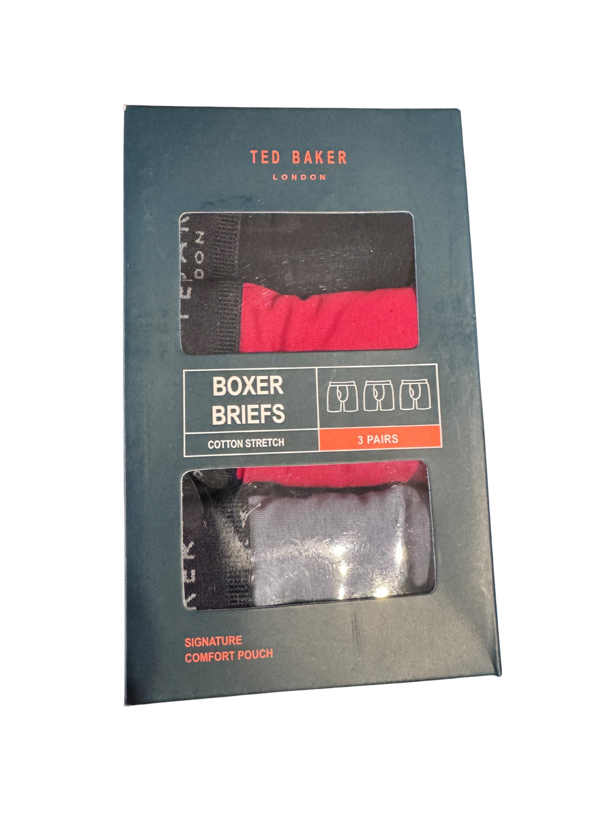 Ted Baker Men's Boxer Briefs 3 Pack Cotton Stretch Trunks