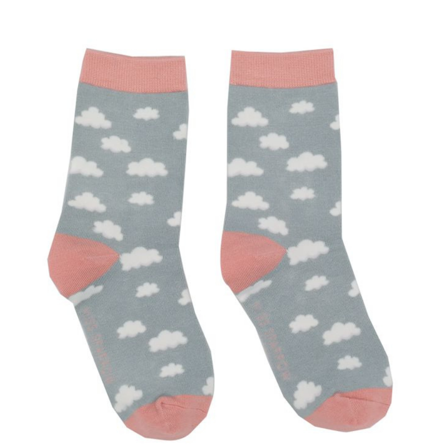 Miss Sparrow Bamboo Socks for Women - Clouds Powder Blue