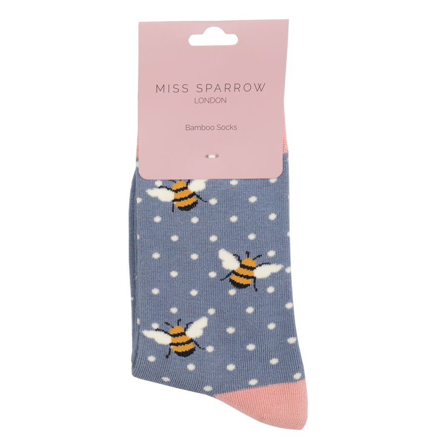 Miss Sparrow Bamboo Socks for Women - Honey Bees