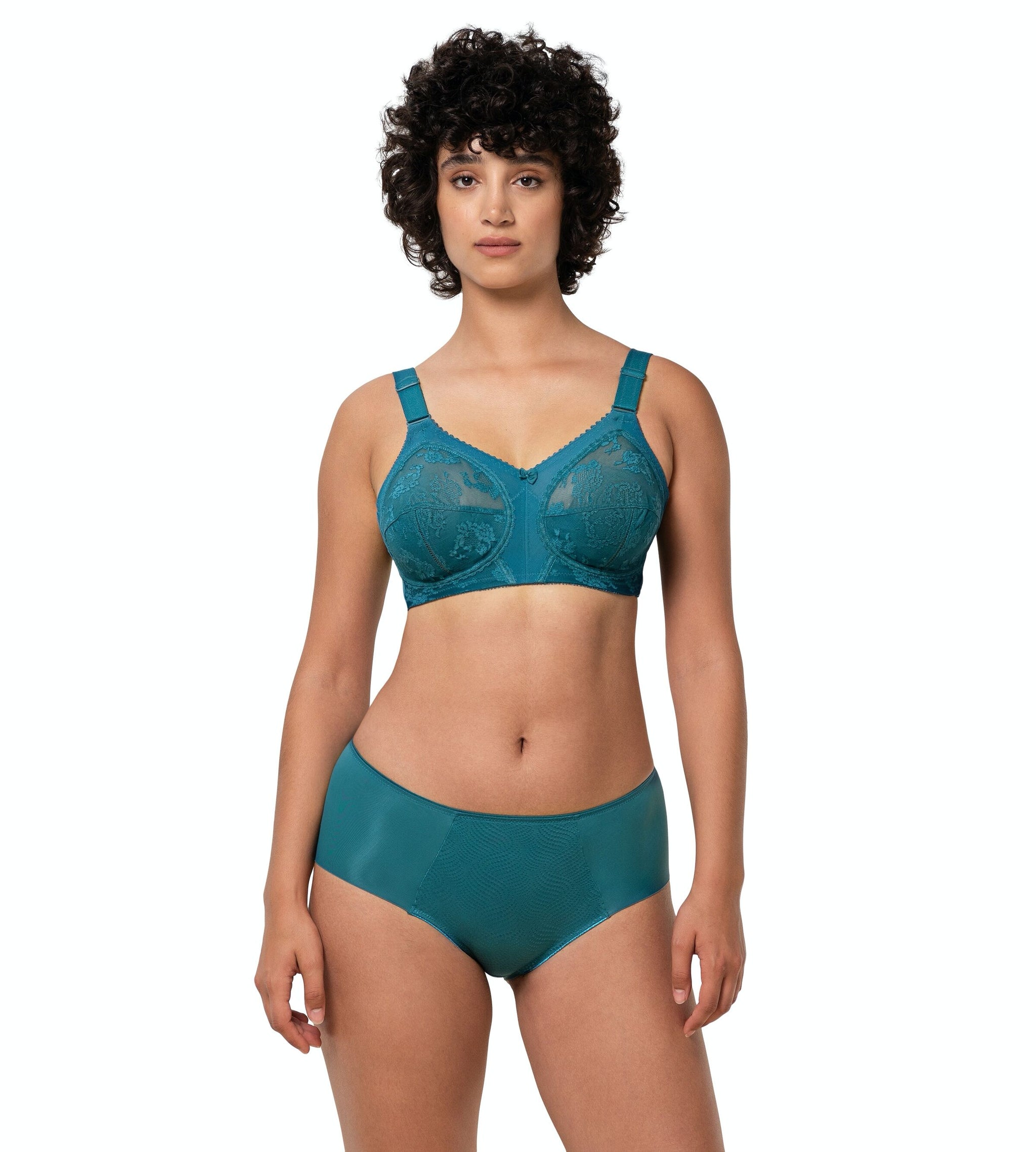 Triumph Doreen Classic Non Wired Bra 10004822 Deep Water Blue or Lobster  Pink