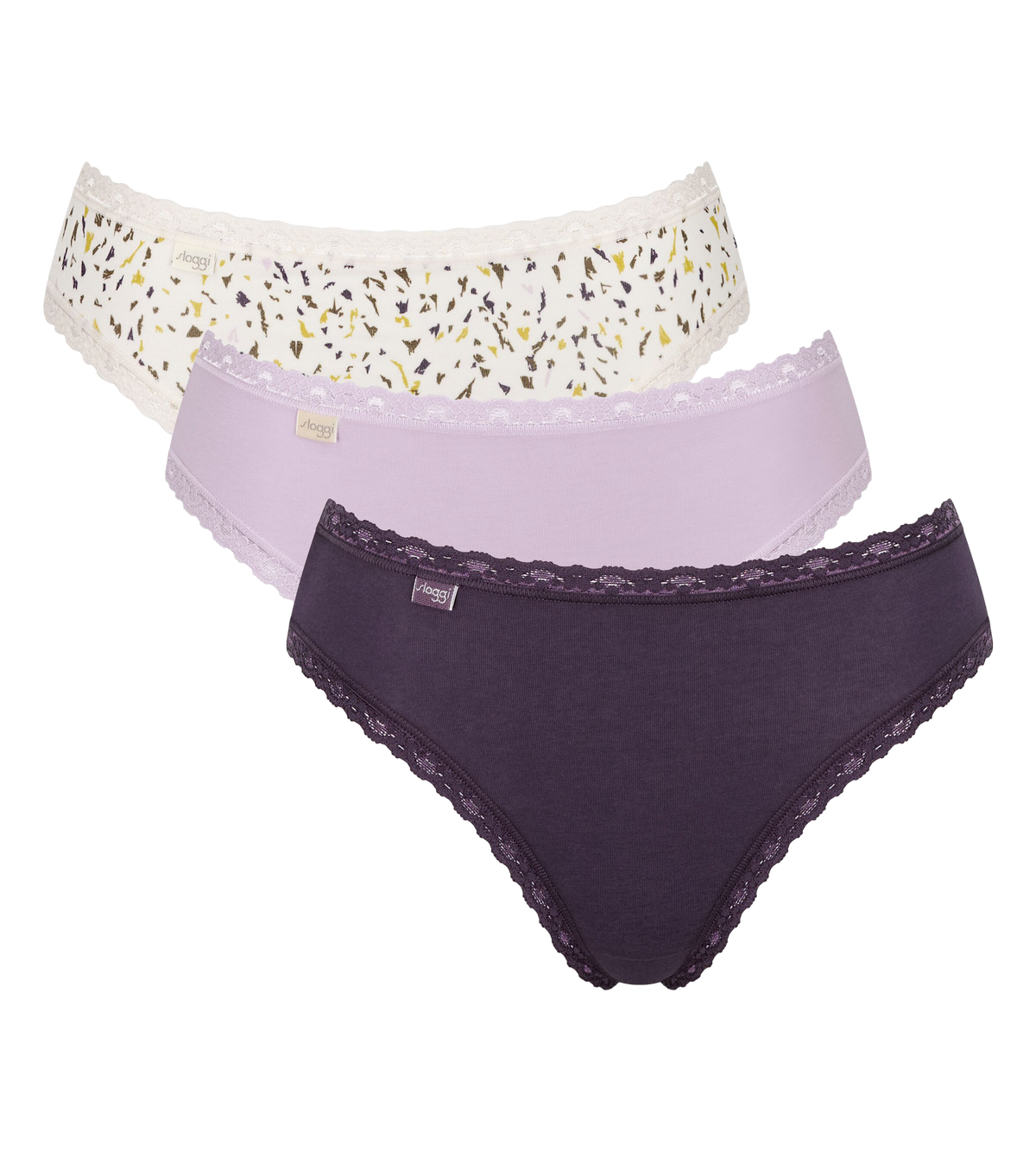 Sloggi 24/7 Weekend Tai Briefs Knickers 3 Pack 10198237 Multiple Colours V006