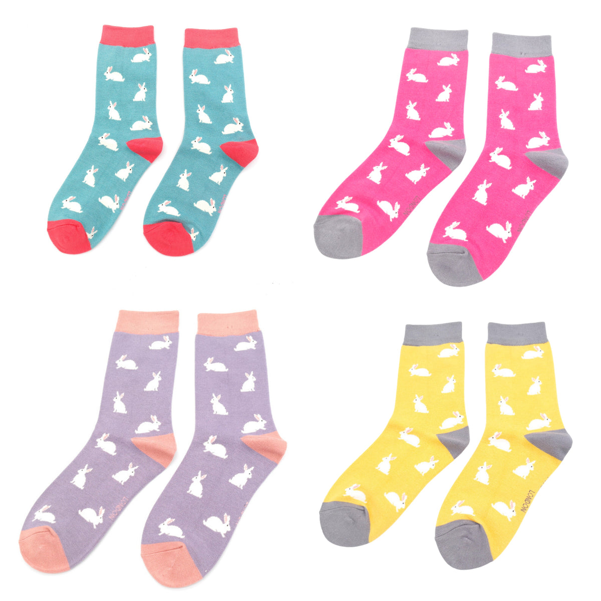 Miss Sparrow Bamboo Socks for Women - Rabbits Composite