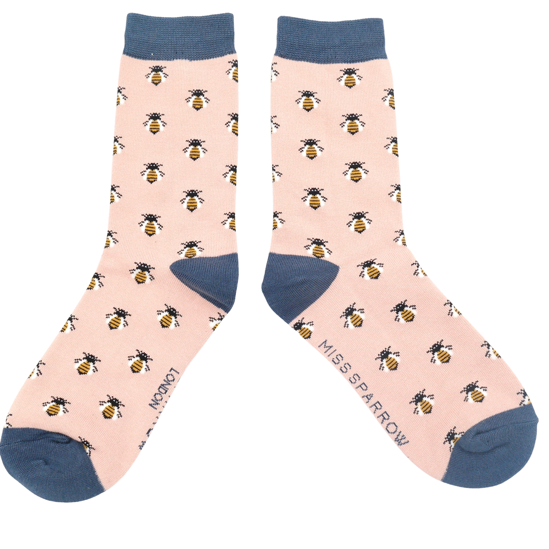 Miss Sparrow Bamboo Socks for Women - Honey Bees