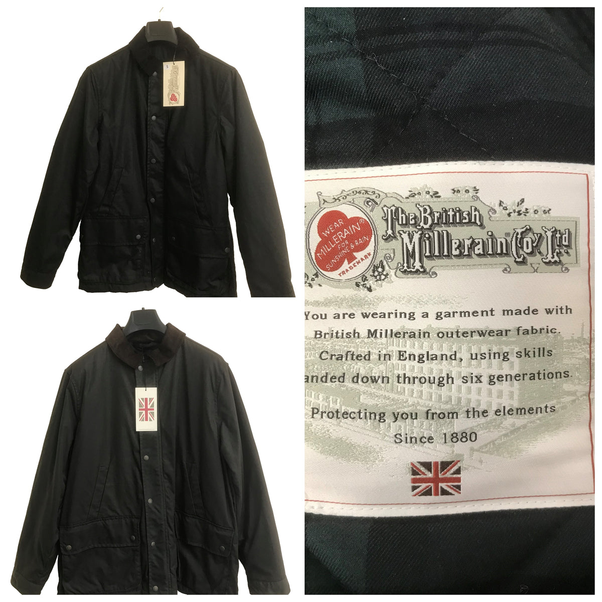 Men&#39;s British Millerain Pure Cotton Wax Jacket with Stormwear