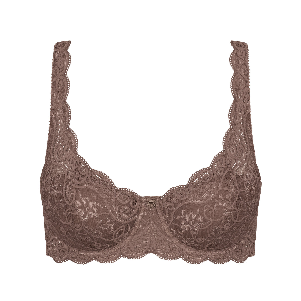 Triumph Amourette 300 WHP X Wired Floral Lined Lace Padded Bra 10166798 - Café Latte