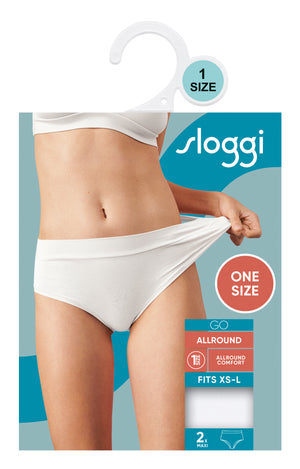 Limited Edition Sloggi 2 pack Basic Lace Maxi Brief Size 10 - 26 White  10092770