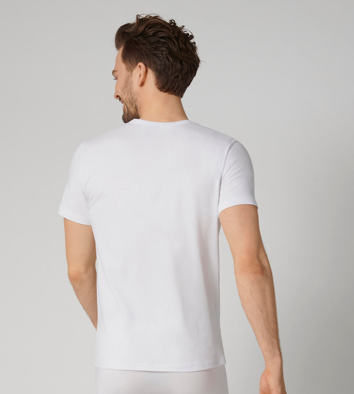 Sloggi Men&#39;s Go ABC O-Neck Undershirt T-shirt 2 Pack 10206562 White Back View