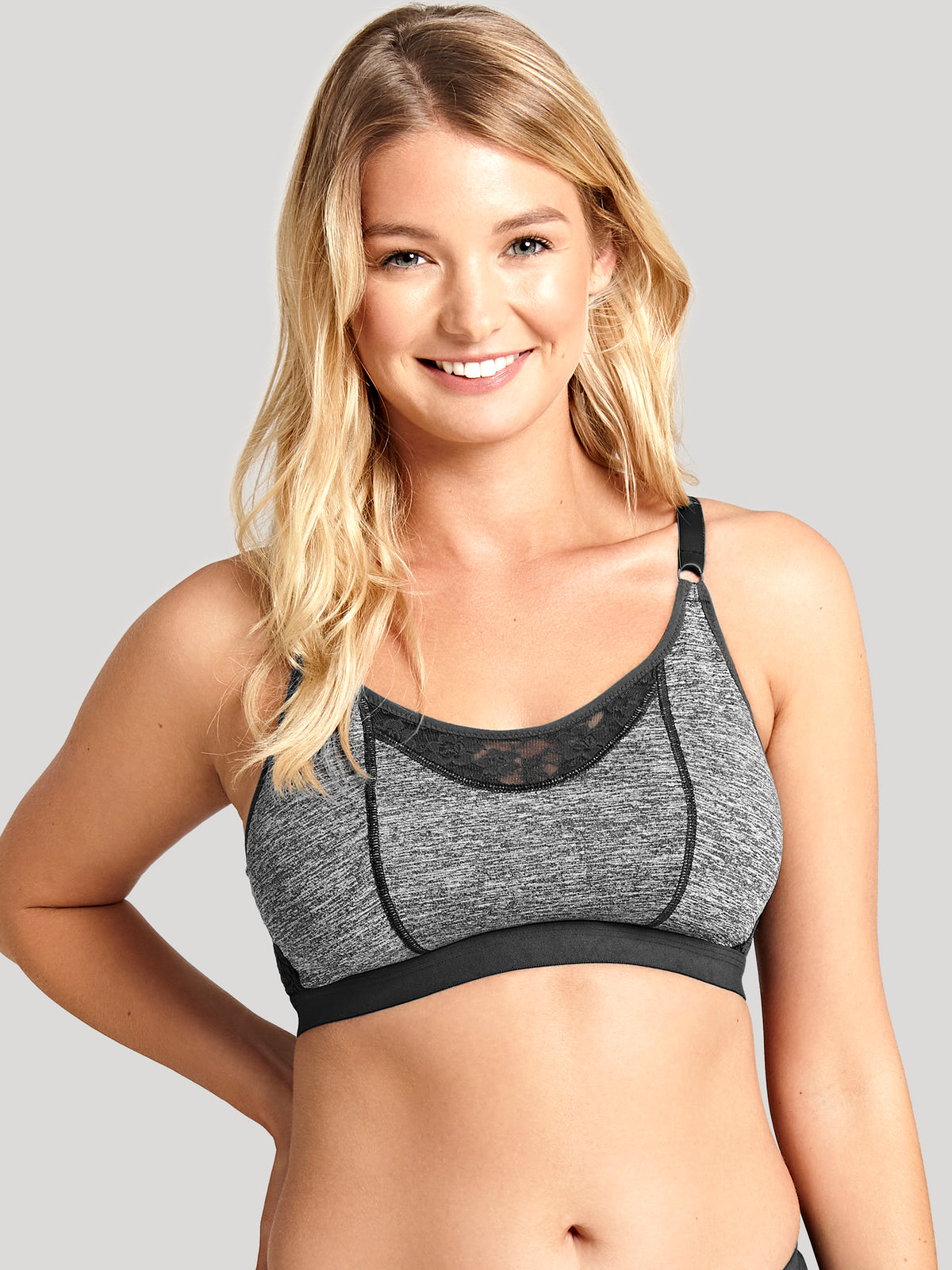 Cleo by Panache Freedom Non Wired Bra 10321 Charcoal Non Padded