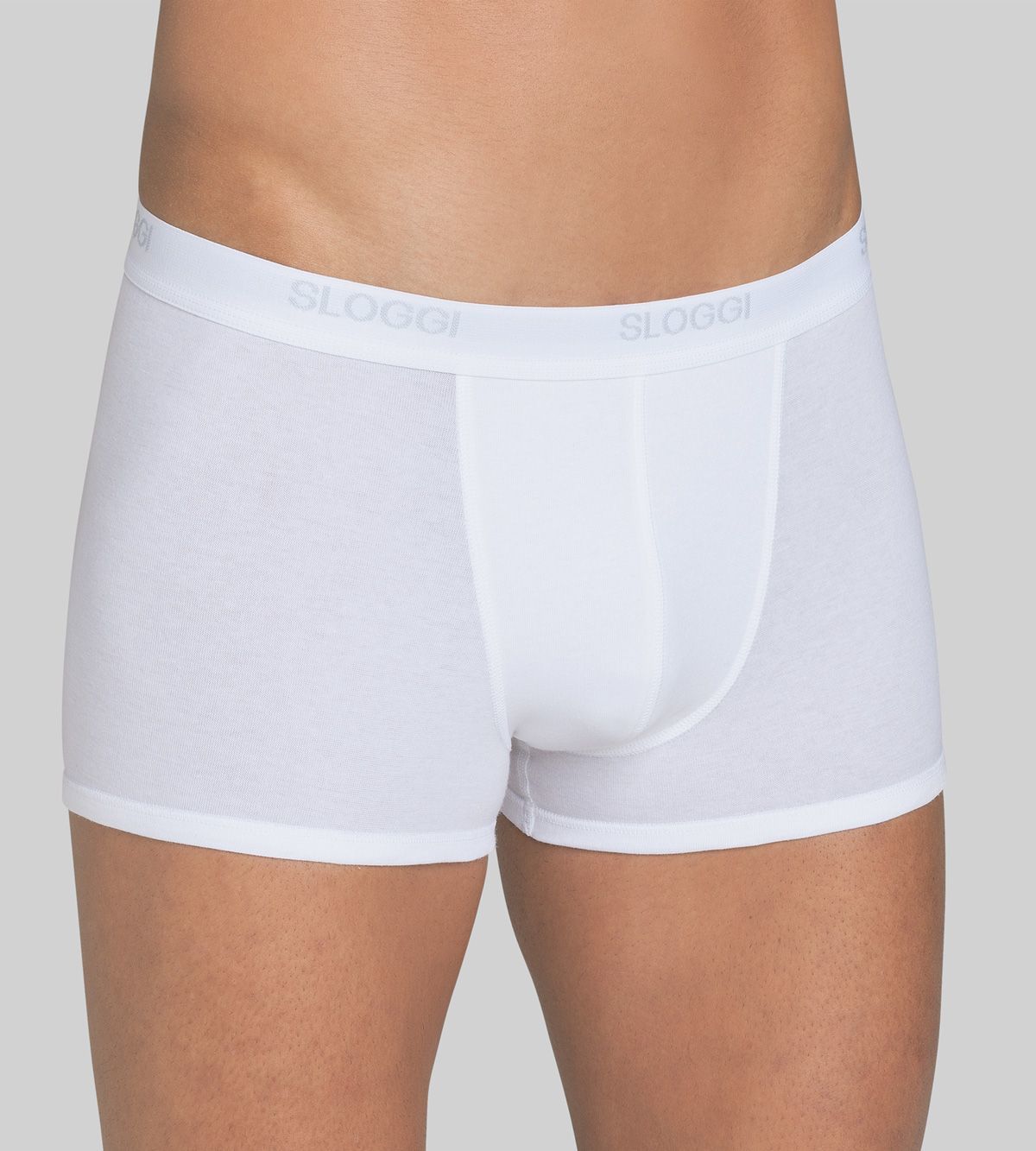 Sloggi Men&#39;s Basic Short Boxer Shorts Briefs Pants 2 Pack 10020415 White 0003
