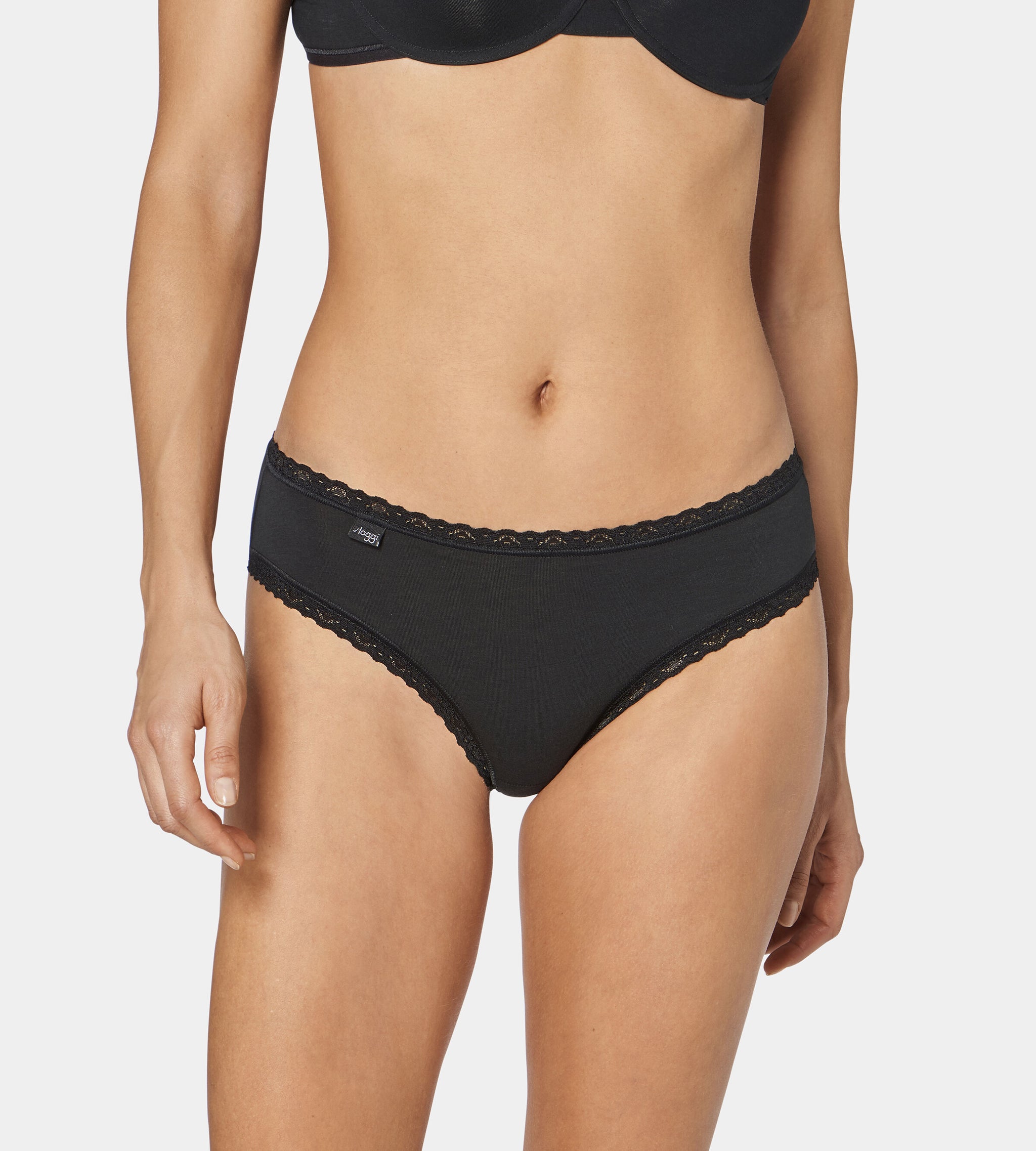 Sloggi 24/7 Cotton Lace Hipster - Confezione Da 3 - Cotone Morbido Con Pizzo - Taglio Comodo - Foto 2
