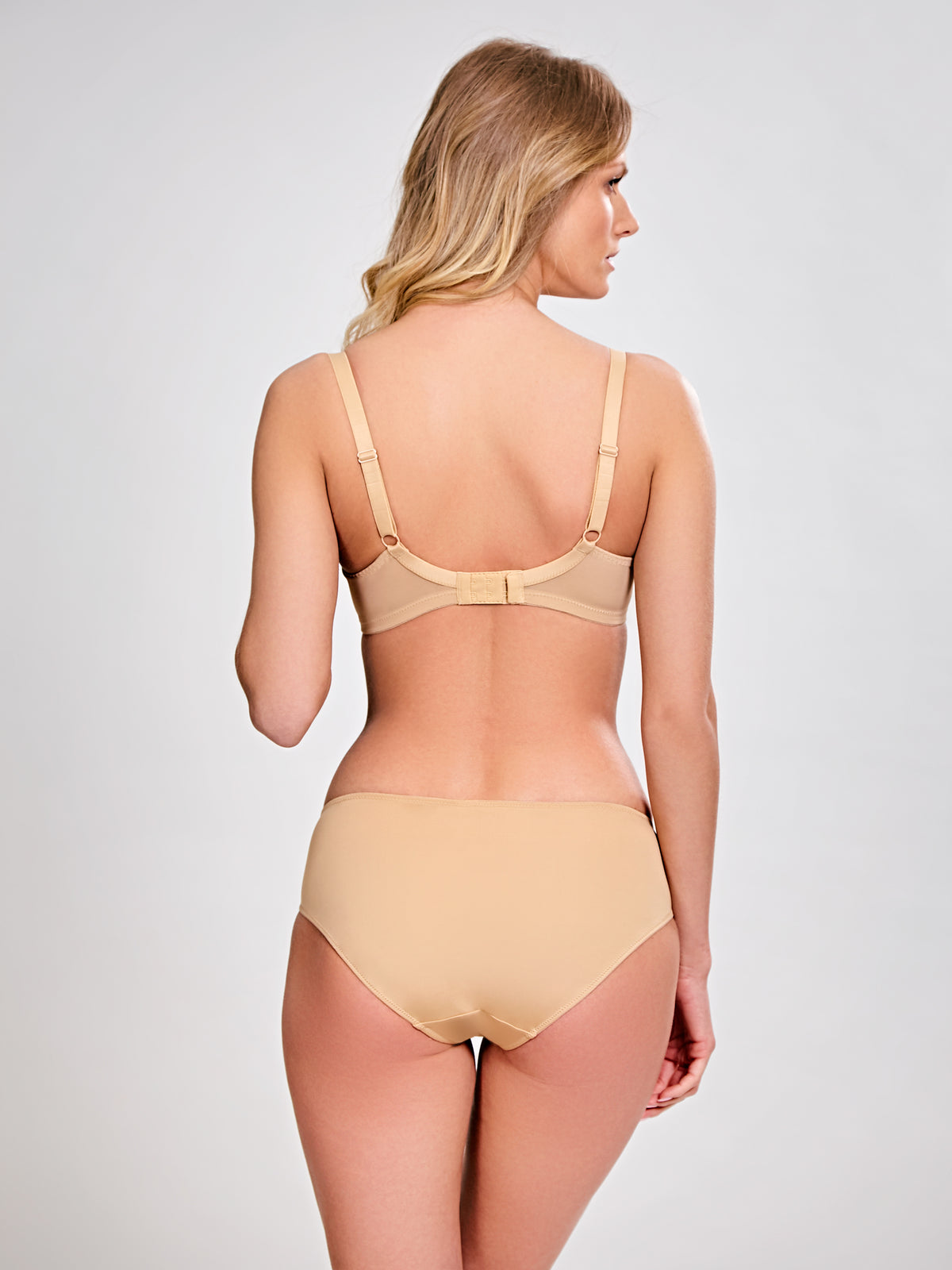 Panache Tango Plunge Non Padded Wired Bra 3256 Nude Rear View