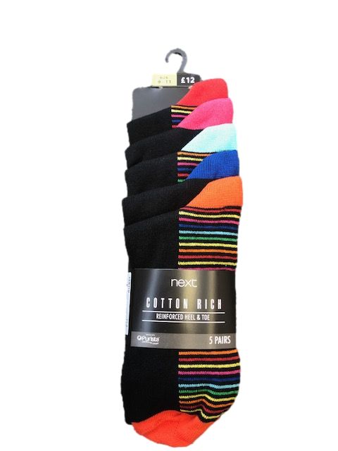 Men&#39;s 5 Pairs Cotton Rich Socks from Top High Street Store