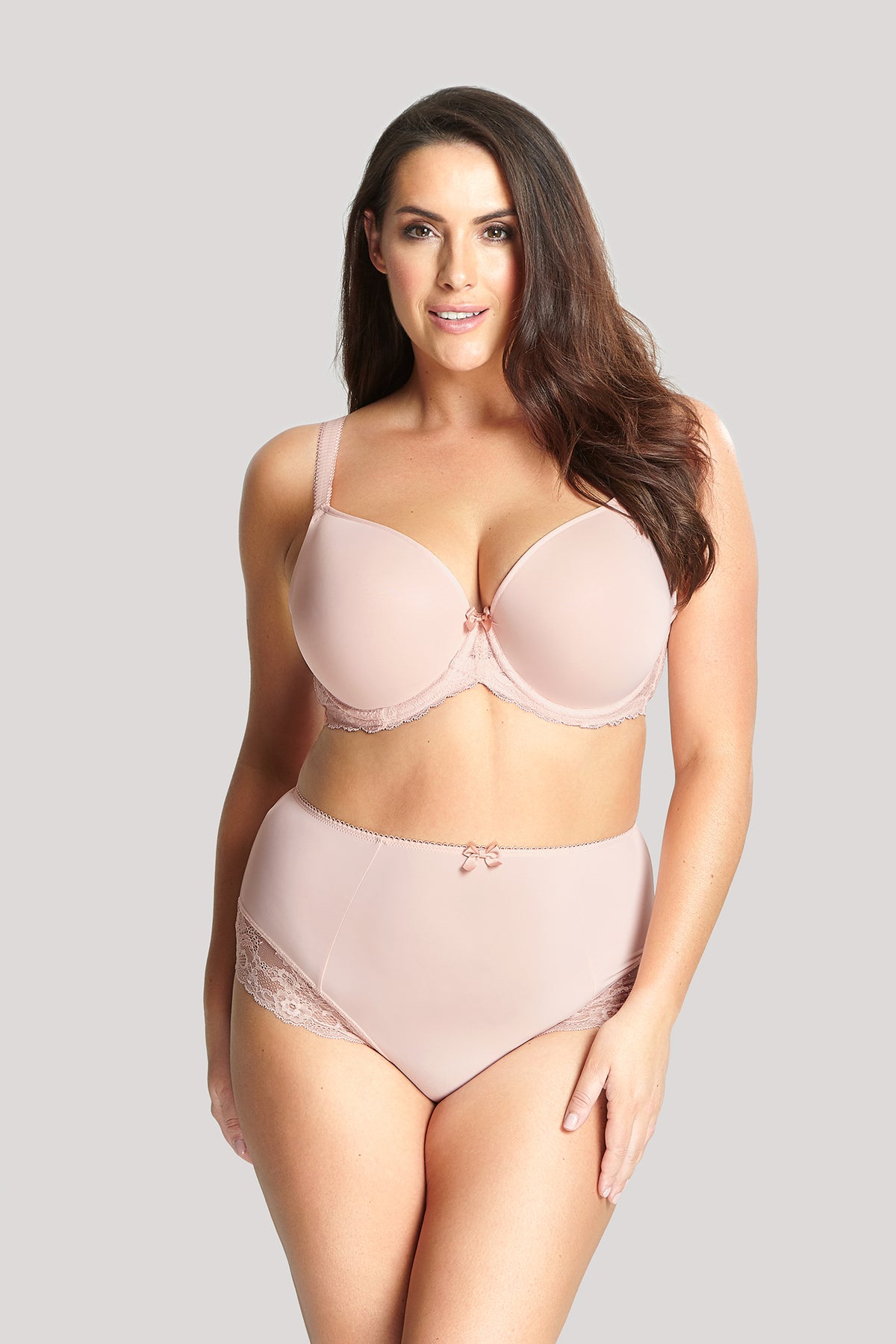 Panache Sculptresse Sasha Plunge Moulded Padded Wired Bra 9506 Soft Pink Full Length