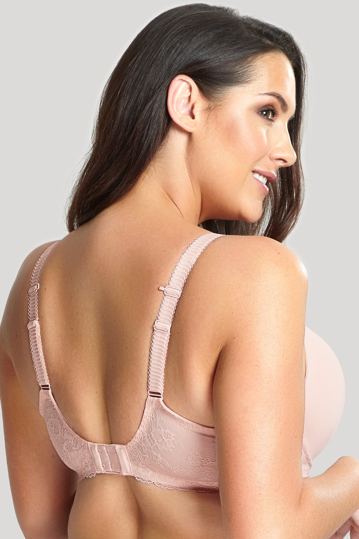 Panache Sculptresse Sasha Plunge Moulded Padded Wired Bra 9506 Soft Pink Rear 