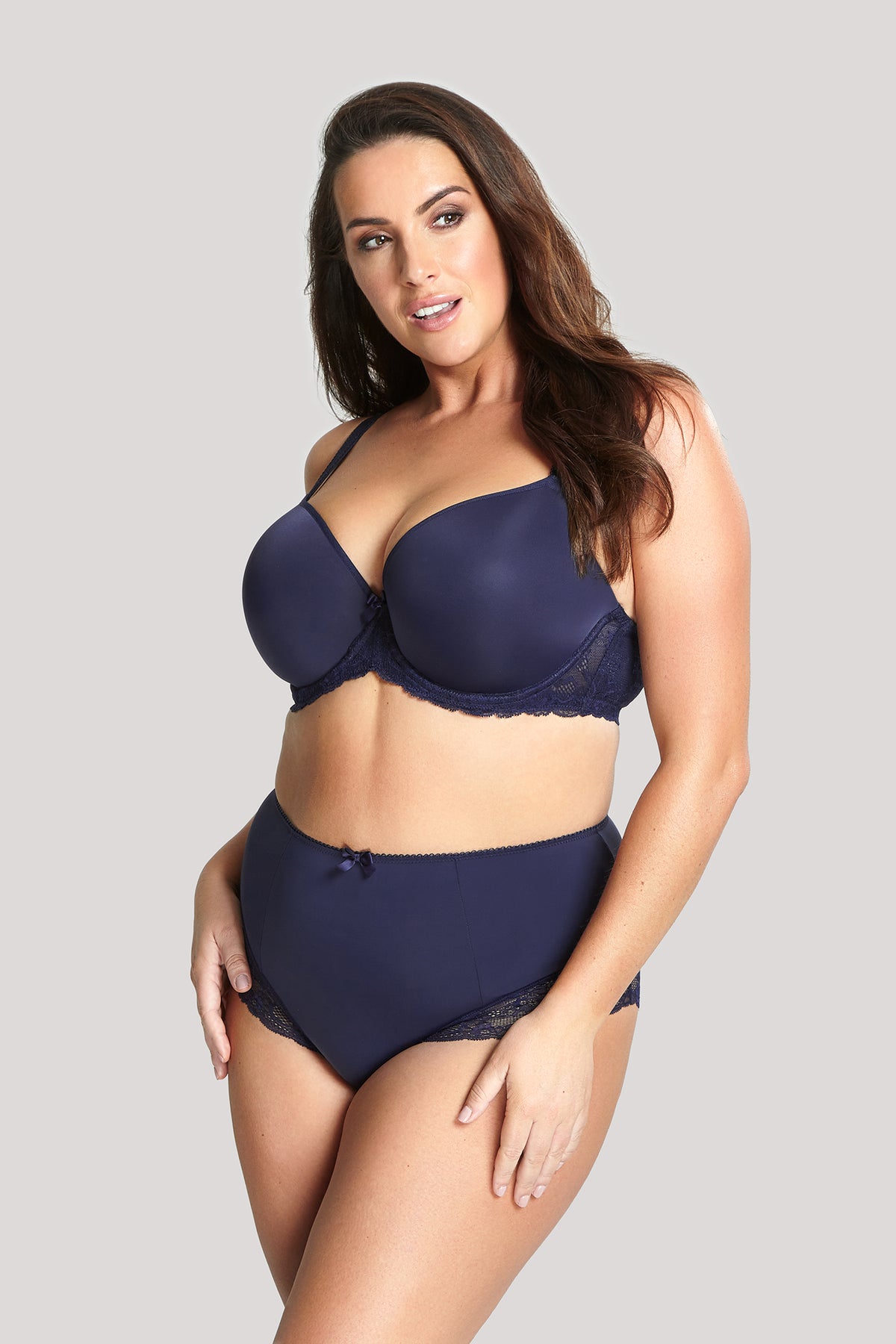 Panache Sculptresse Sasha Plunge Moulded Padded Wired Bra 9506 Ink Full Length