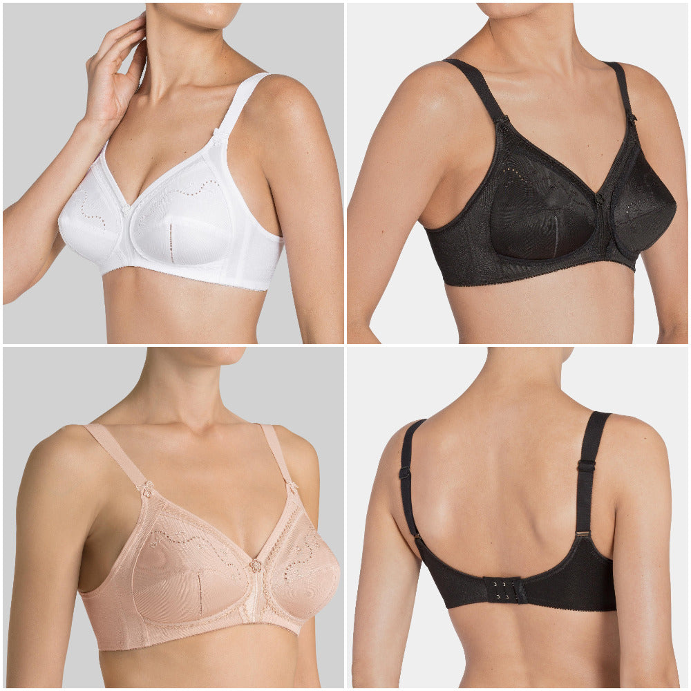 Triumph Doreen + Cotton 01 N Full Cup Non Wired Bra 10004928 - Black - The  Labels Outlet