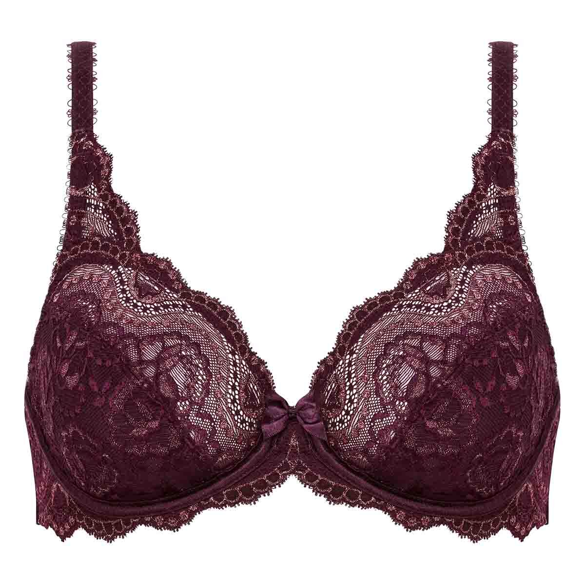 Playtex Flower Lace Underwire Bra in Skin (5832) Sizes D, DD, E, F, FF, G  at  Women's Clothing store
