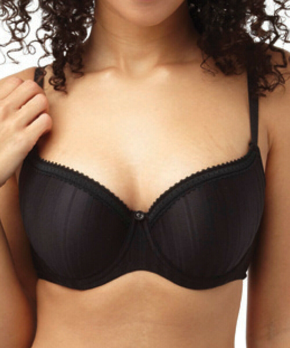 Cleo by Panache Maddie Balconette Balcony Wired Moulded T-Shirt Bra 7201 Black