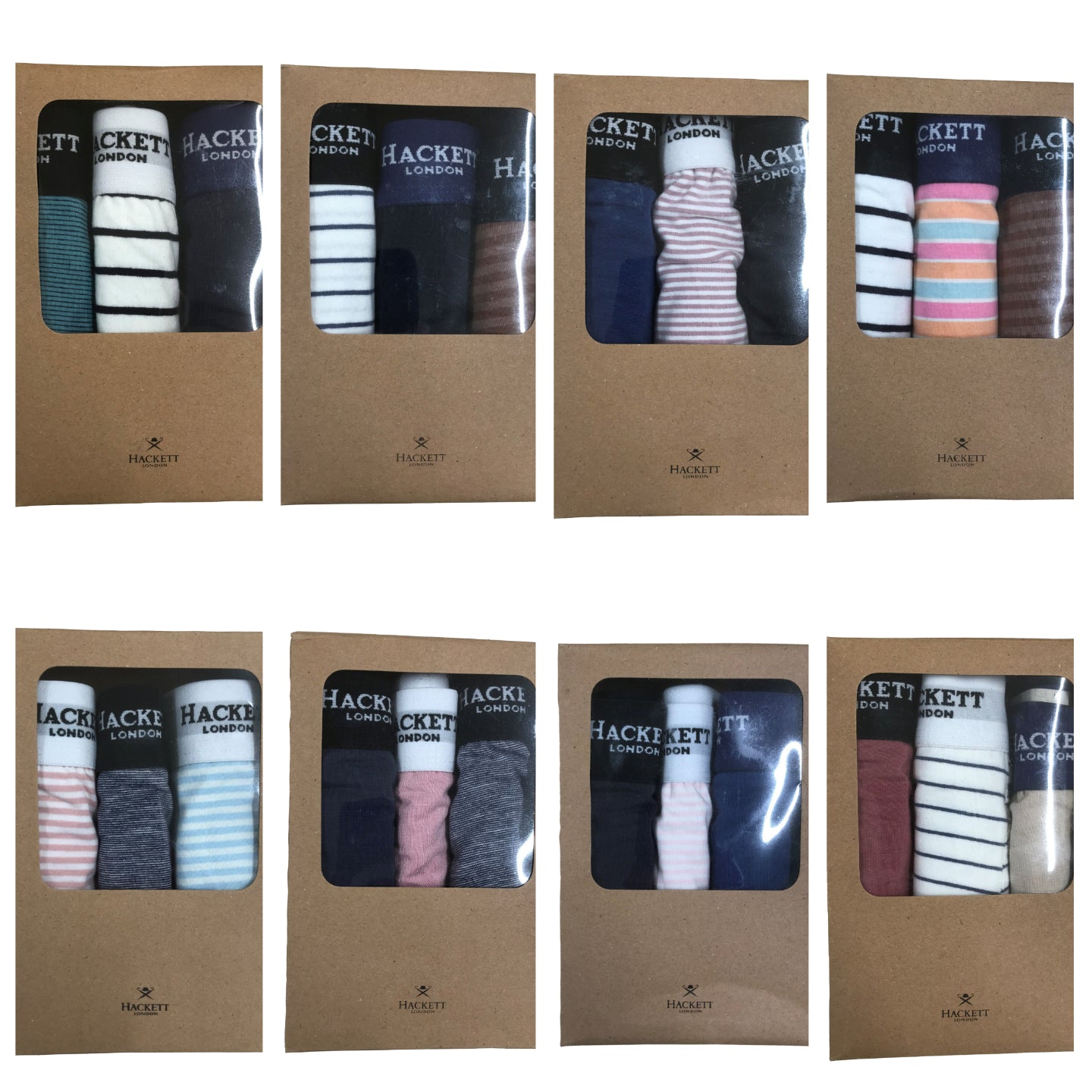 Men's Hackett Boxer Shorts Cotton Jersey Boxers Trunks 3 Pack The