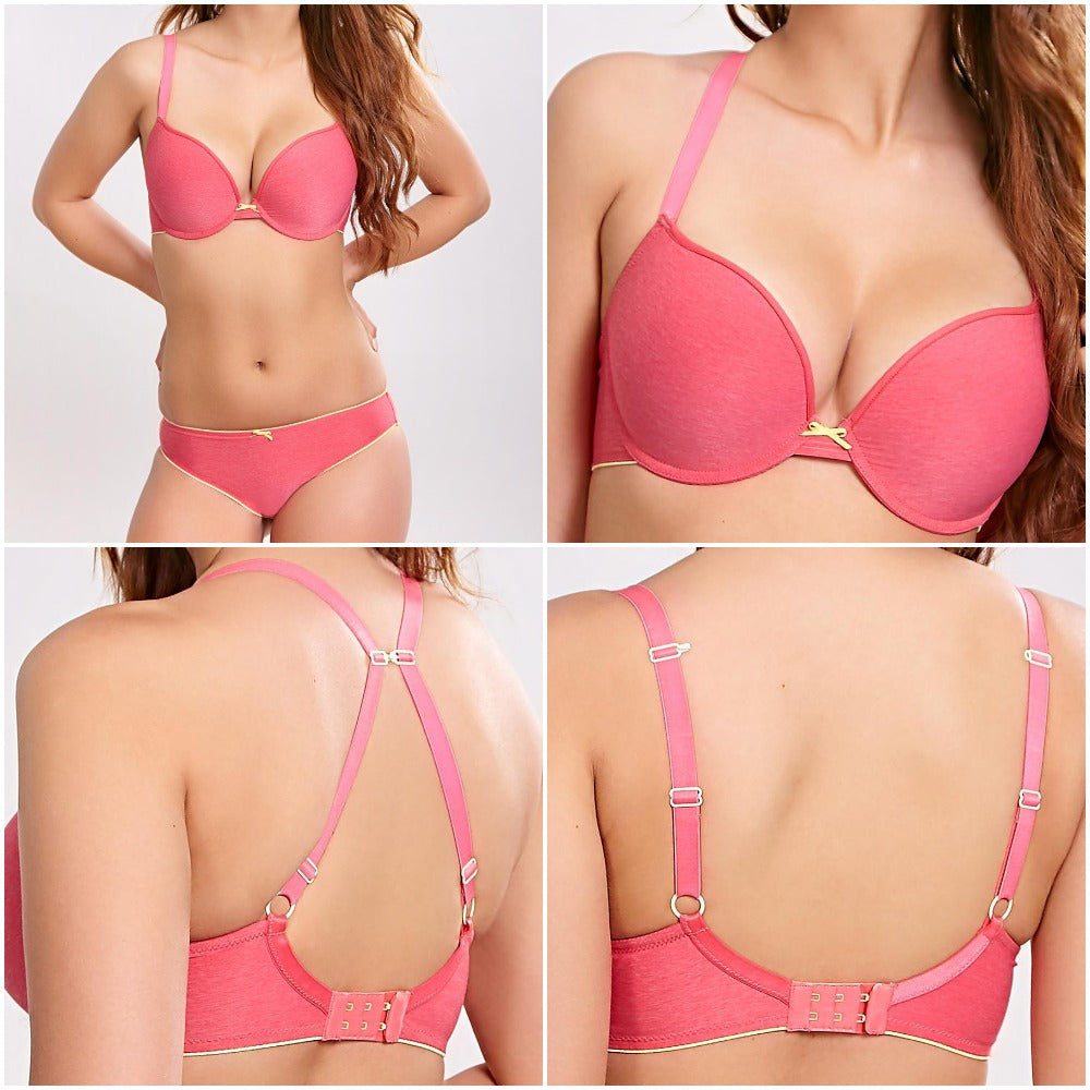 Cleo by Panache Koko Muse Plunge Bra 9166 Bright Coral Composite 